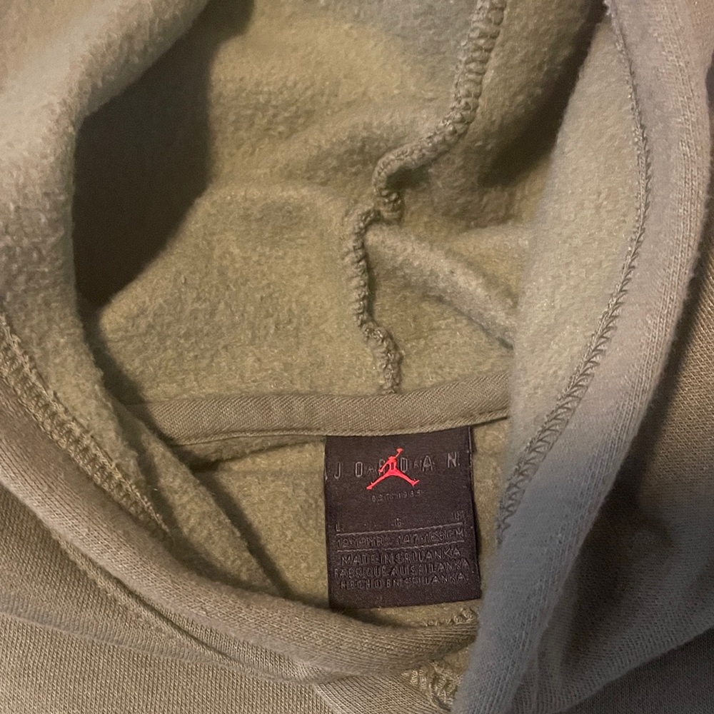 Jordan Olive Hoodie with Iconic Logo - Picture 2 of 3
